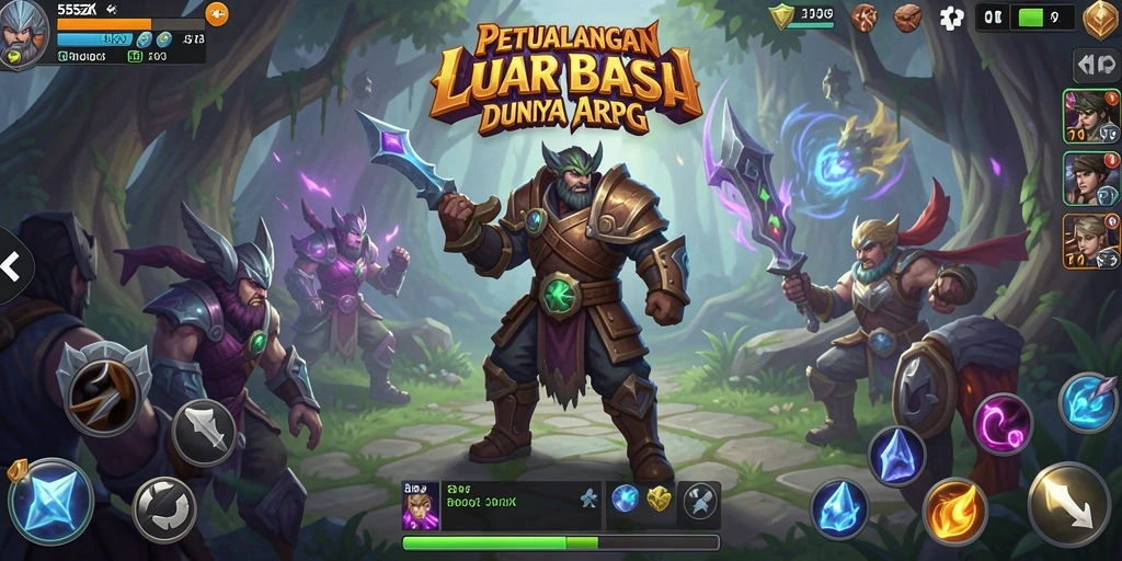 Tampilan menarik dari gameplay ARPG di 555ZK.