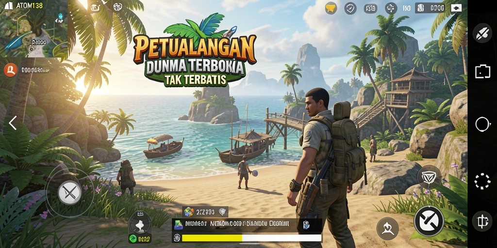 Tampilan gameplay seru di dunia terbuka.