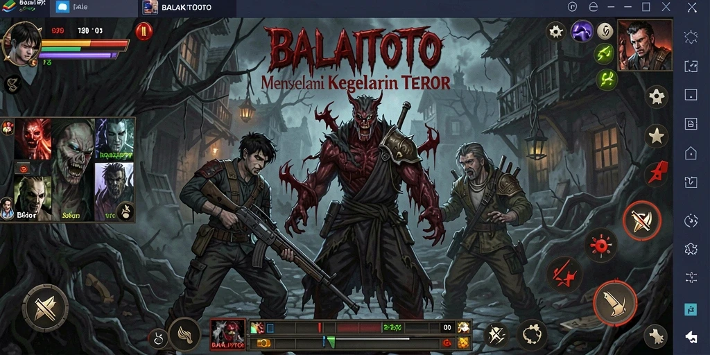 Tampilan gameplay yang menegangkan saat menjelajahi dunia horor BALAITOTO.