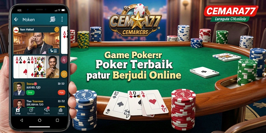 Tampilan menarik dari gameplay Poker CEMARA77 yang seru.