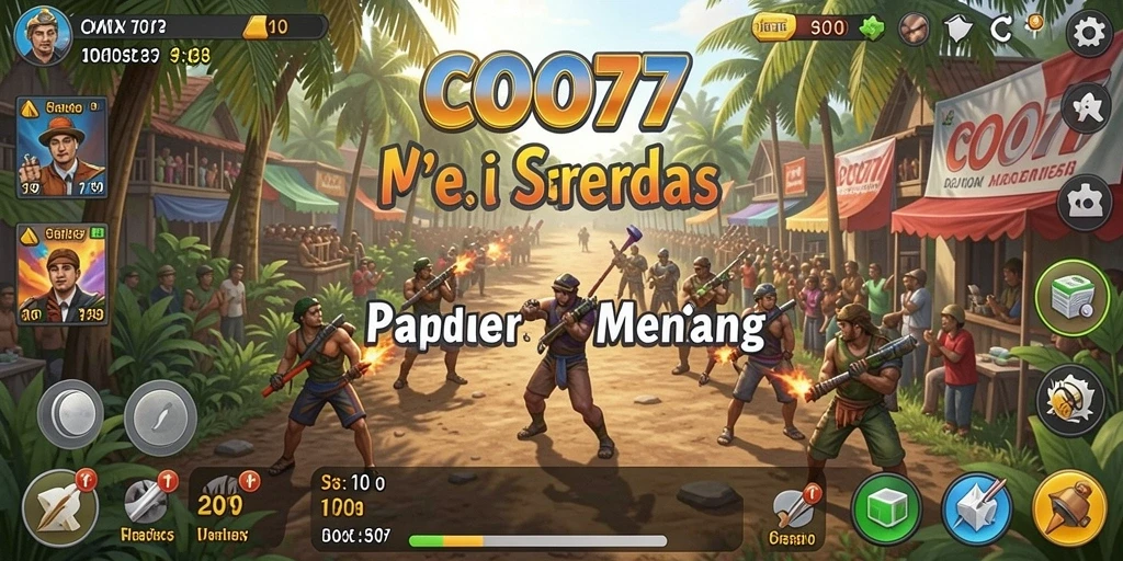 Screenshot utama menunjukkan momen intens dalam pertempuran strategi.