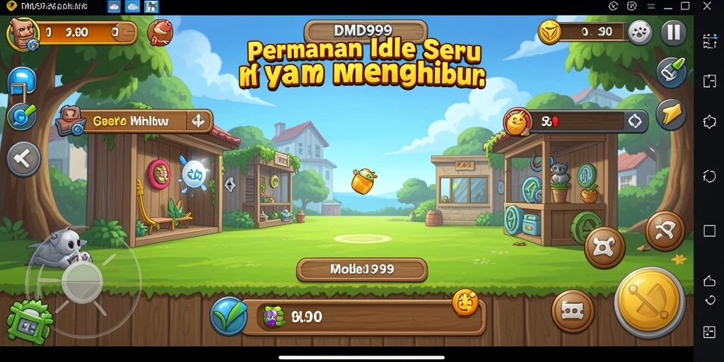 Tangkapan layar gameplay DMD999 menampilkan aksi seru dalam permainan Idle.