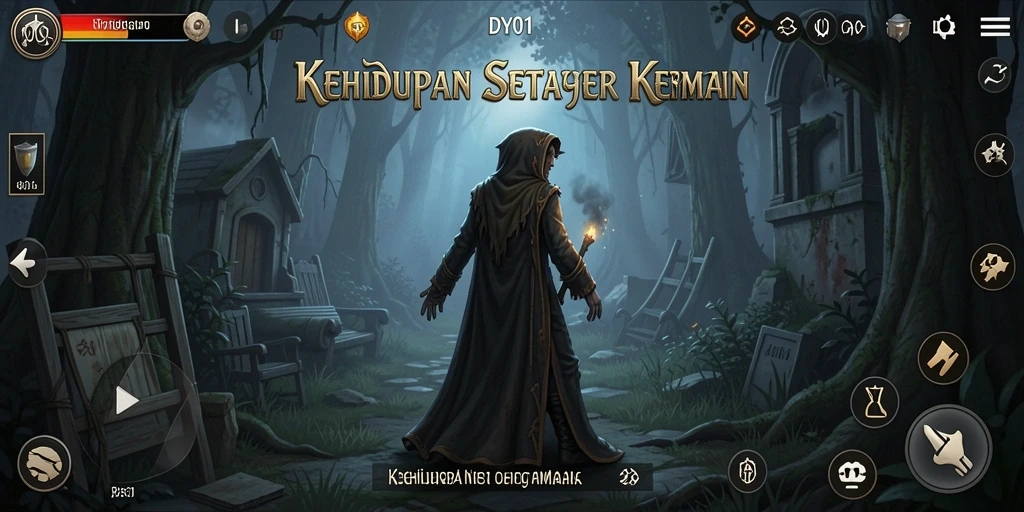 Screenshot gameplay DY01 dengan suasana menegangkan dan elemen horor yang mendalam.