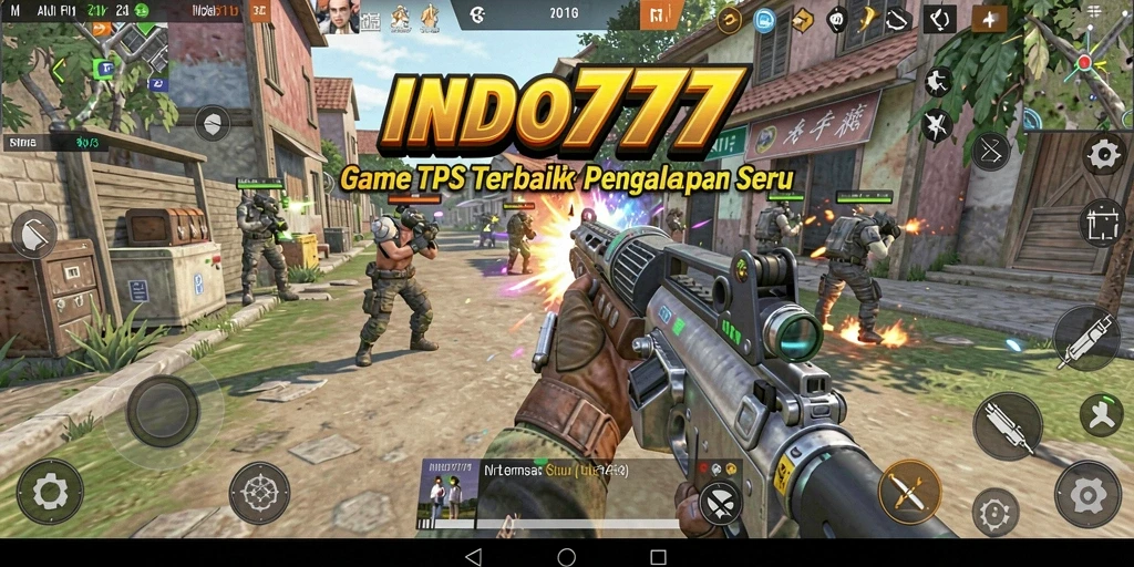 Tangkapan layar utama INDO777 menampilkan aksi seru dalam gameplay TPS.