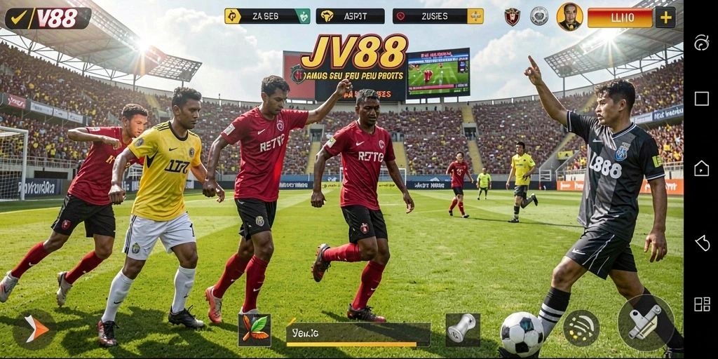 Tampilan gameplay JV88 yang menegangkan dan interaktif.