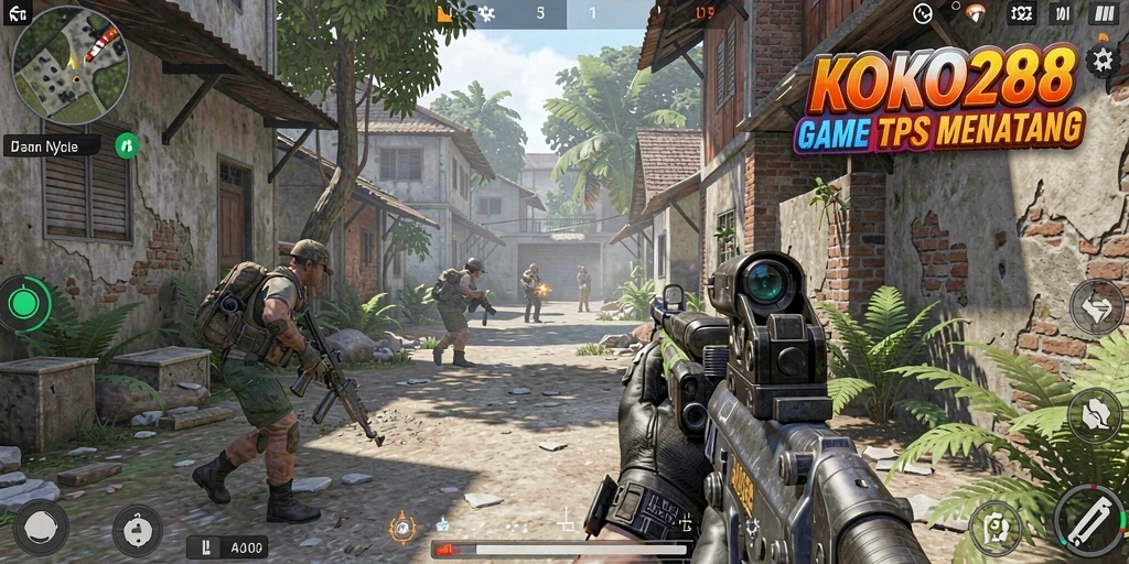 Screenshot KOKO288 menampilkan aksi seru dalam gameplay TPS.