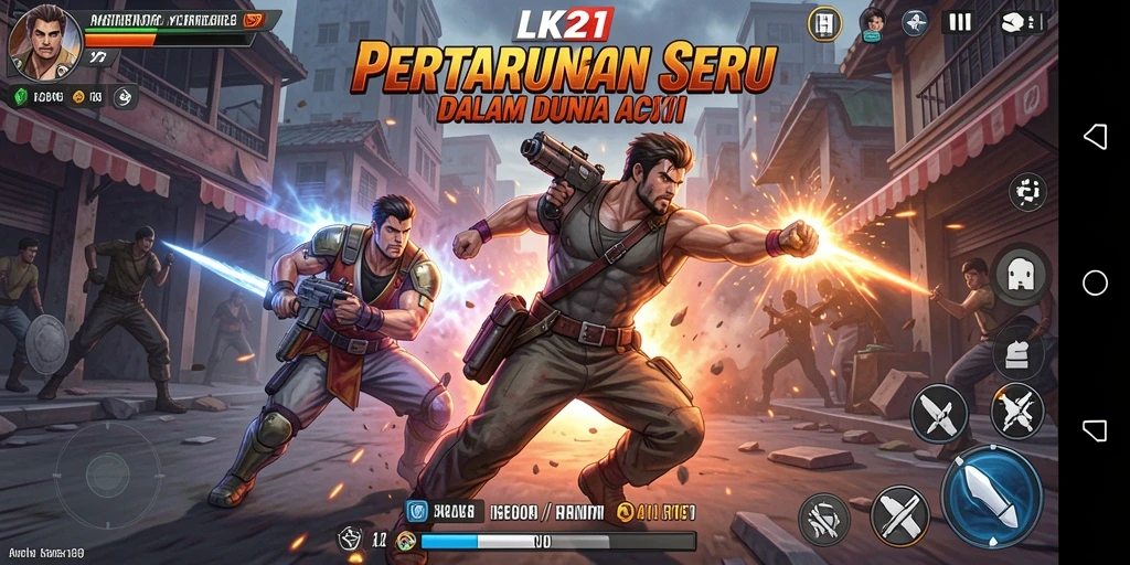 Tampilan mendebarkan dari gameplay LK21 yang penuh aksi.