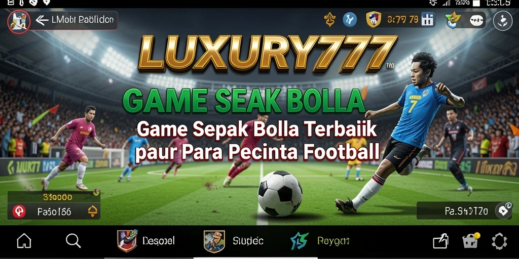 Tampilan gameplay LUXURY777 yang menampilkan aksi sepak bola yang mendebarkan.