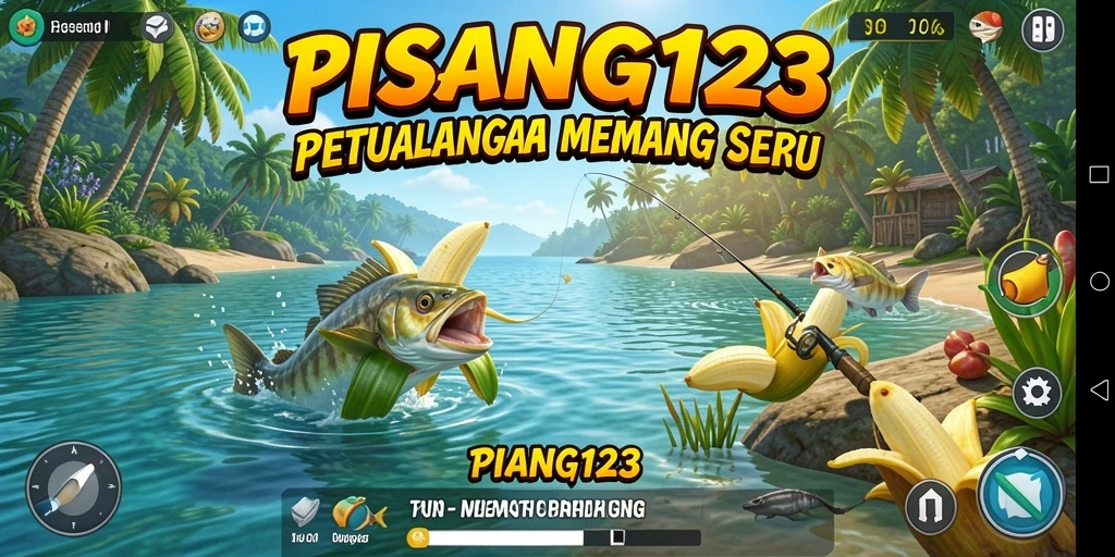 Screenshot gameplay PISANG123 yang menampilkan aksi memancing seru.