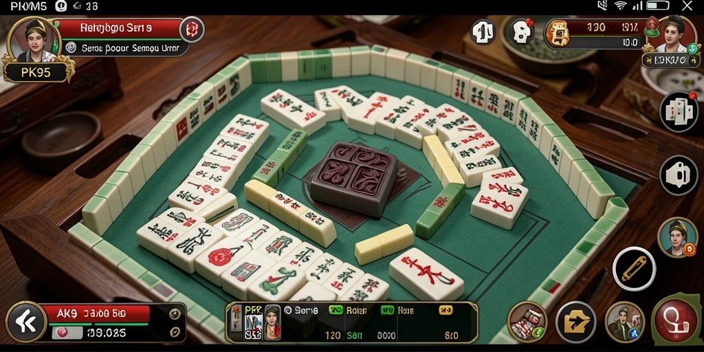 Tampilan gameplay Mahjong yang menawan di PK95.