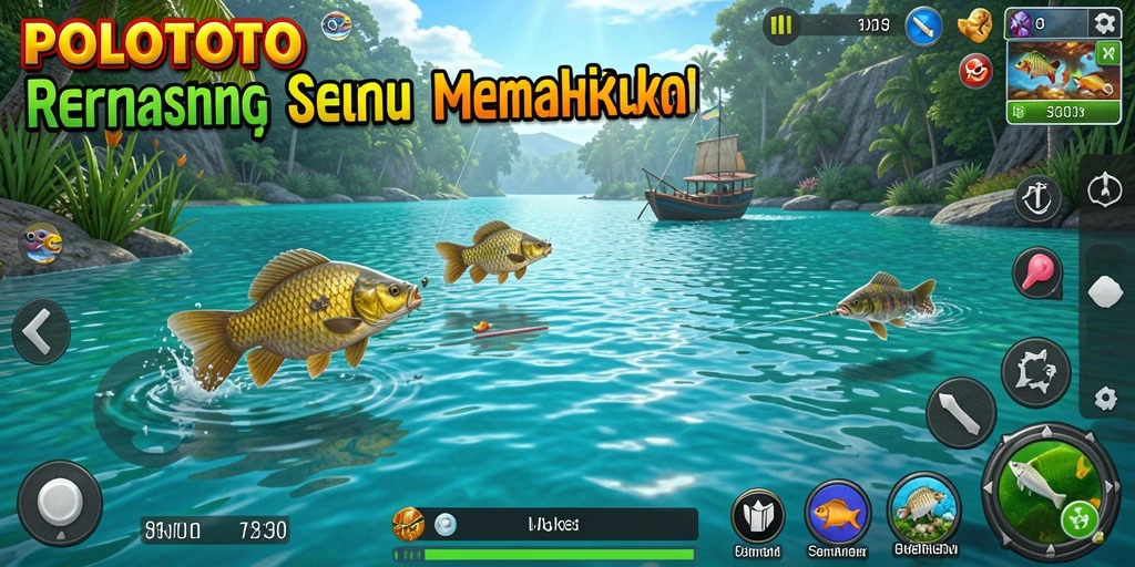 Tampilan gameplay memancing yang seru dan menakjubkan di POLOTOTO.