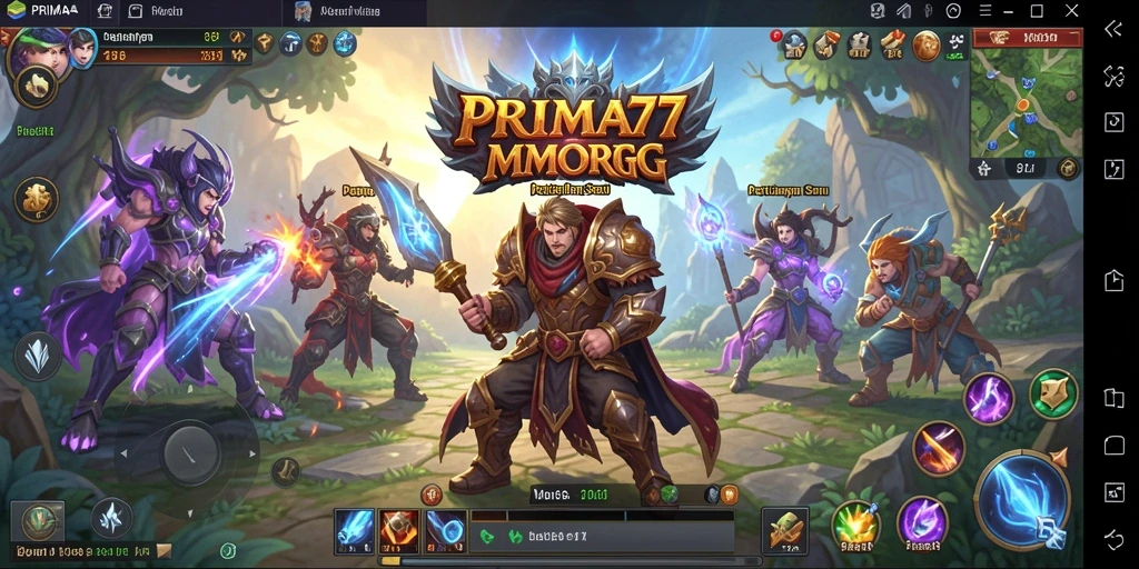 Tampilan gameplay PRIMA77 yang mendebarkan dalam dunia MMORPG.