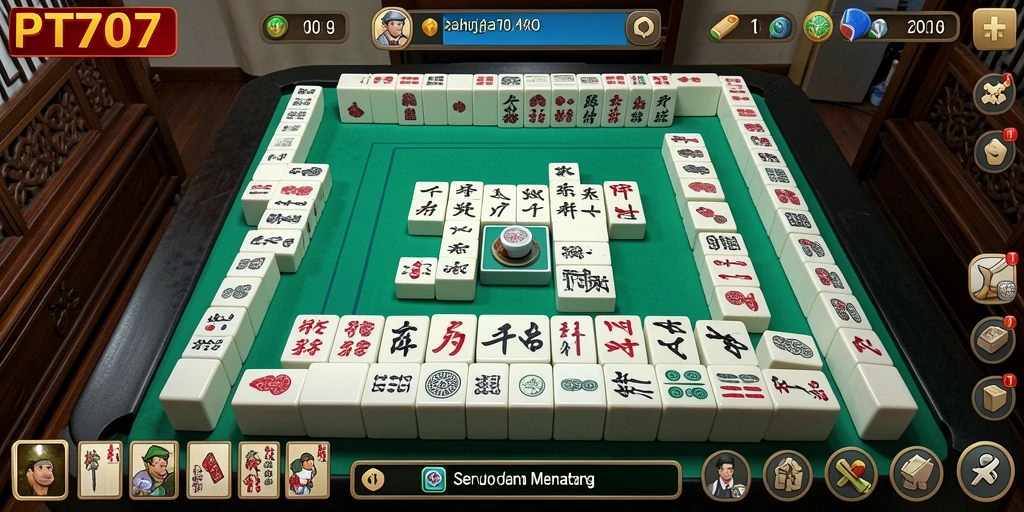 Gameplay Mahjong yang seru dengan desain visual yang menawan.
