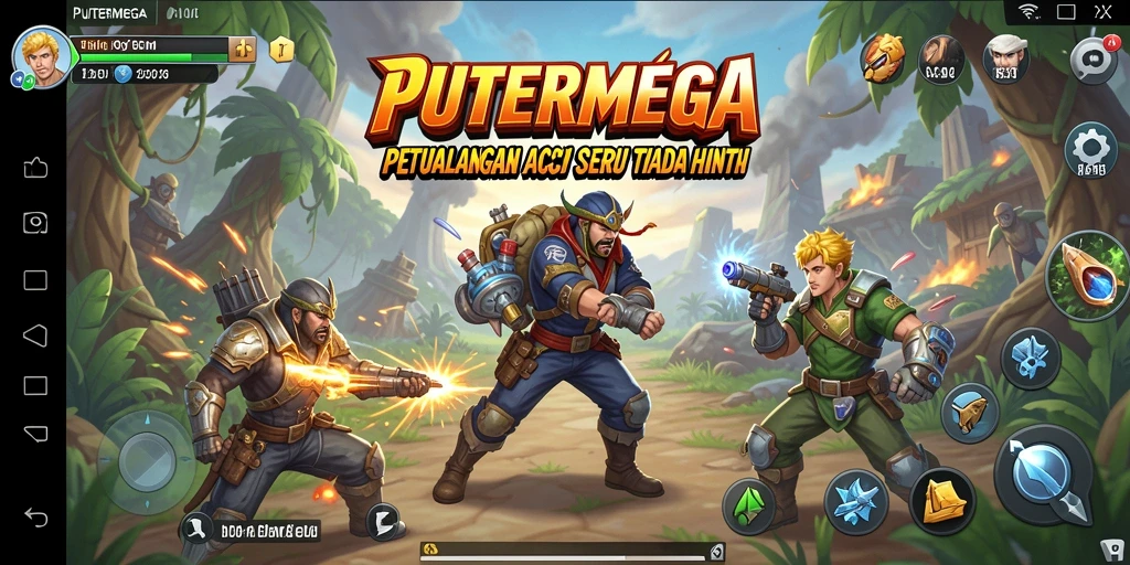 Tampilan seru gameplay PUTERMEGA yang penuh aksi.