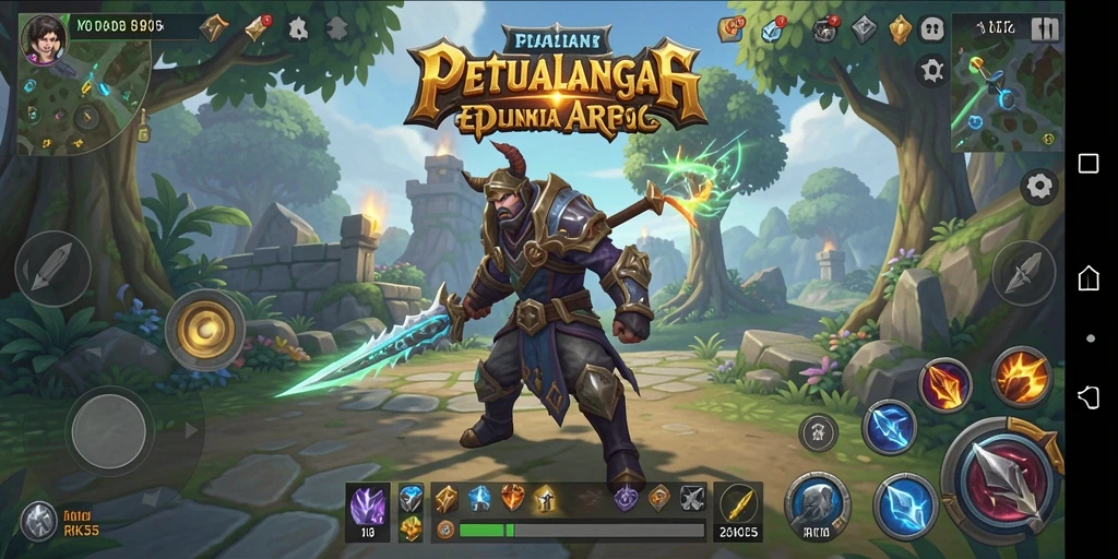 Tampilan gameplay menarik dari ARPG RK55 yang penuh aksi.