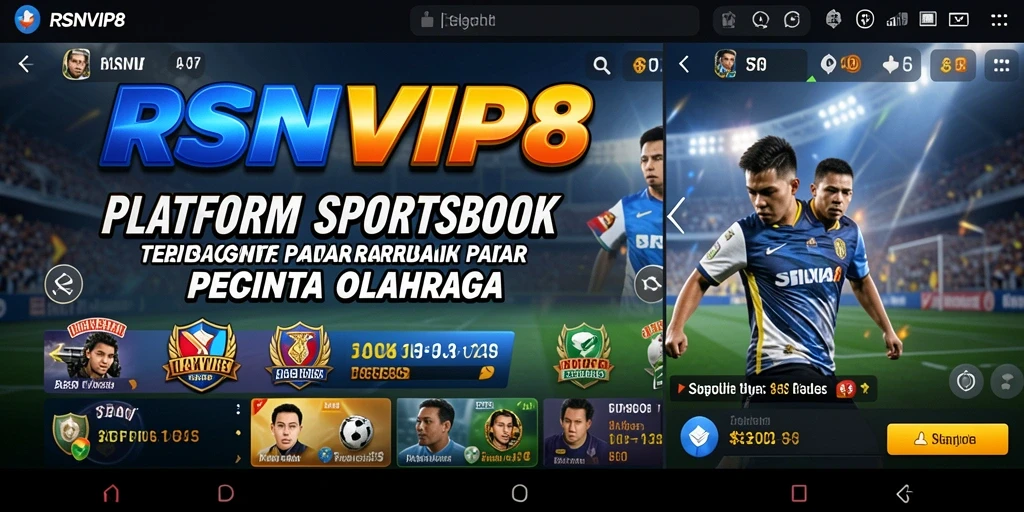 Tampilan utama RSNVIP8 yang menampilkan taruhan olahraga yang seru.