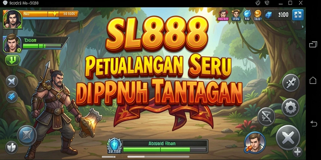 Tangkapan layar utama SL888 menampilkan aksi seru dalam petualangan.