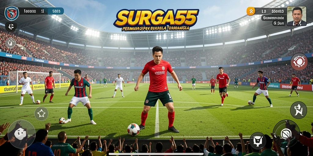 Gameplay SERU dengan pertandingan sepak bola yang menegangkan.