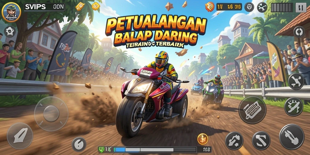 Gameplay Racing yang seru dan mendebarkan di SVIPSIDN.